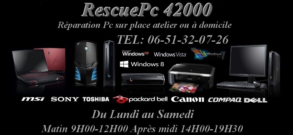 RescuePc 42000 dépannage informatique Saint Etienne 42
